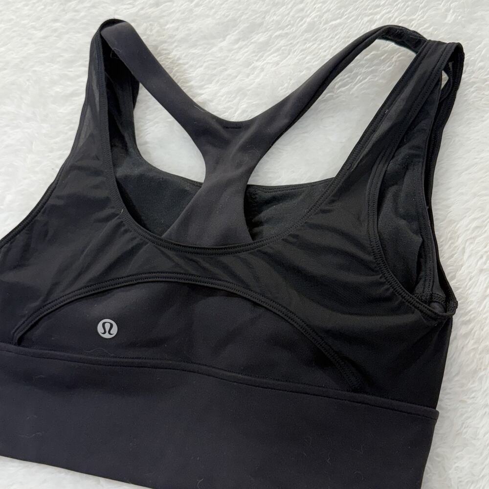 Lululemon Size 4 Wunder Train Mesh Racerback Tank Top Black Athleisure - Picture 4 of 9
